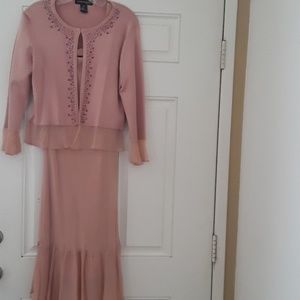 Pink tank top style dress and sweater